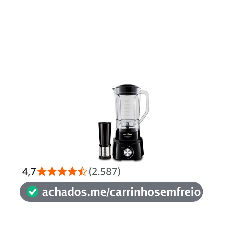 Liquidificador, Diamante, 900w, Preto, 220v, Britânia