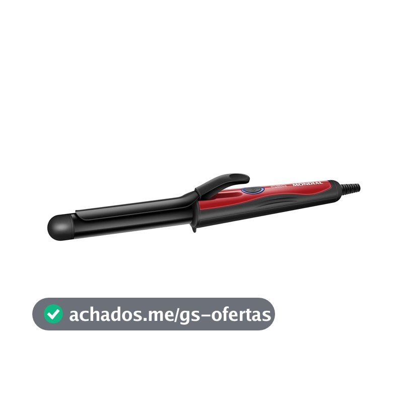 MONDIAL Modelador de Cachos, Preto/Vermelho, Bivolt - EM-12