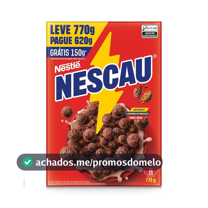 Nescau Cereal Matinal Tradicional Leve 770G Embalagem Econômica