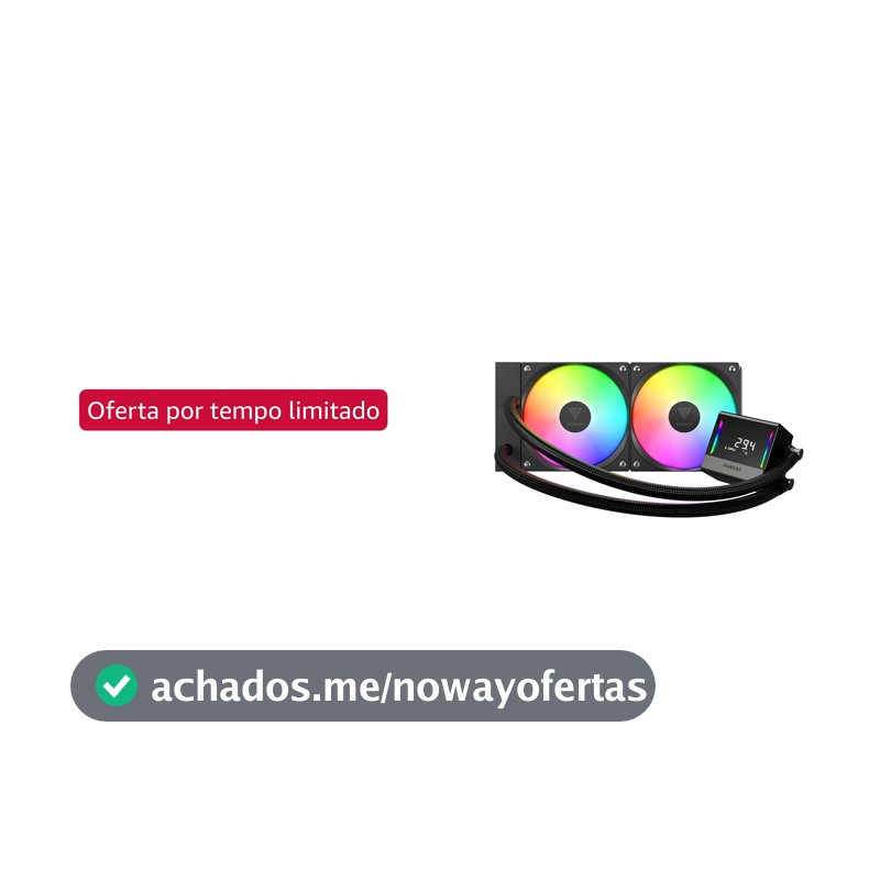 Water Cooler 240mm Gamdias Chione E4-240 Preto ARGB V2 Intel LGA2066 AMD AM5