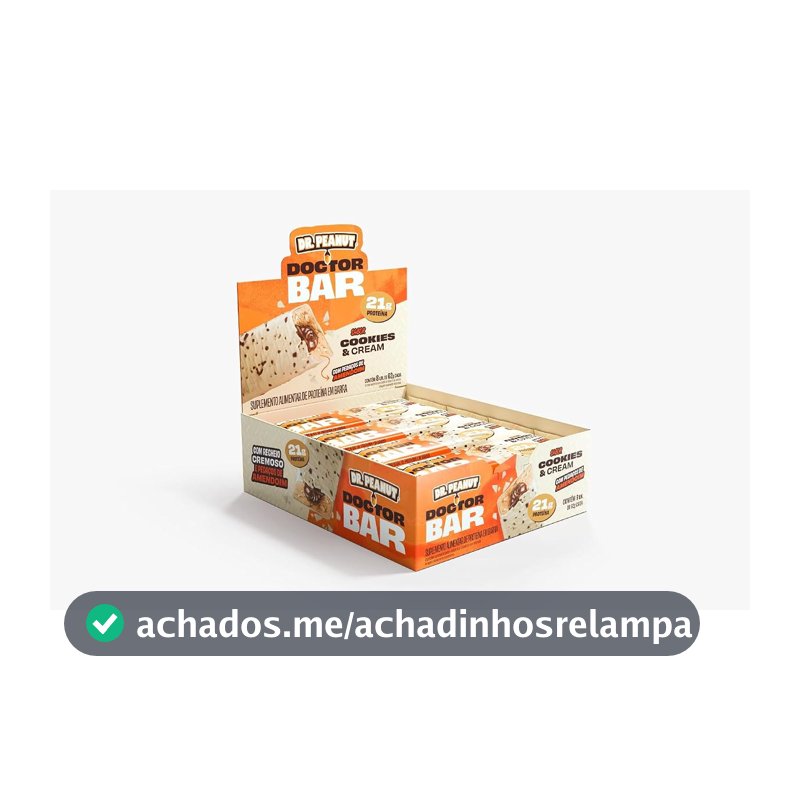 Barra de Proteína Doctor Peanut, 62g, Pack com 8 Unidades