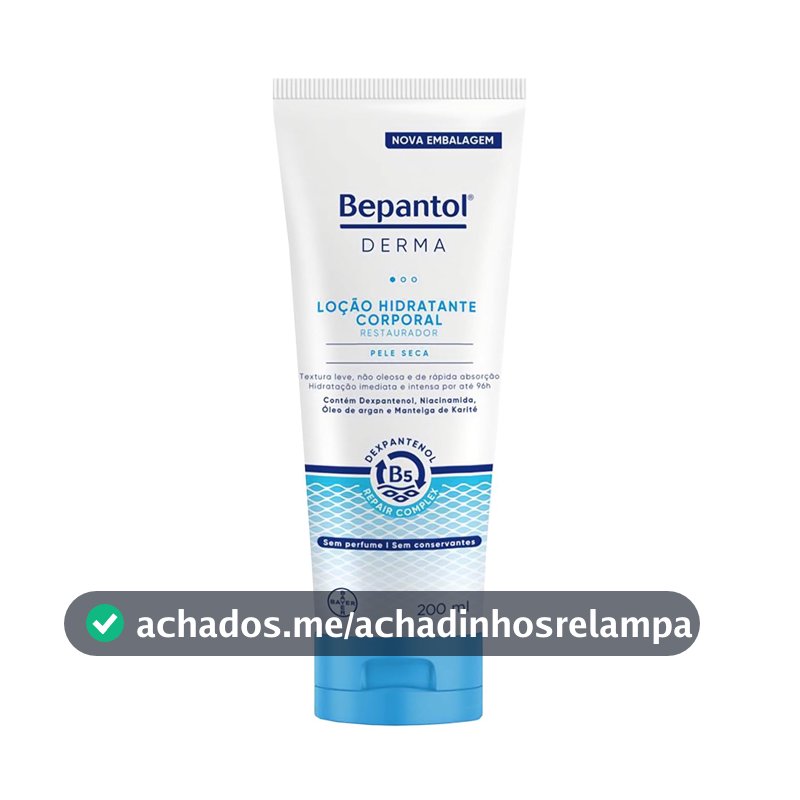 Bepantol Derma Hidratante Corporal Restaurador, Loção para Pele Seca 200ml