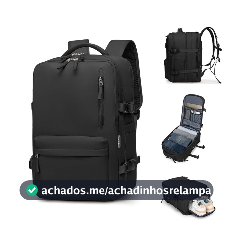 Romantic Crown Mochila Feminino Masculino Viagem Expansível para Notebook