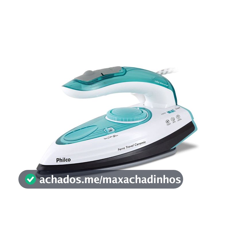Philco Ferro a Vapor Travel Ceramic Bivolt Base em Cerâmica