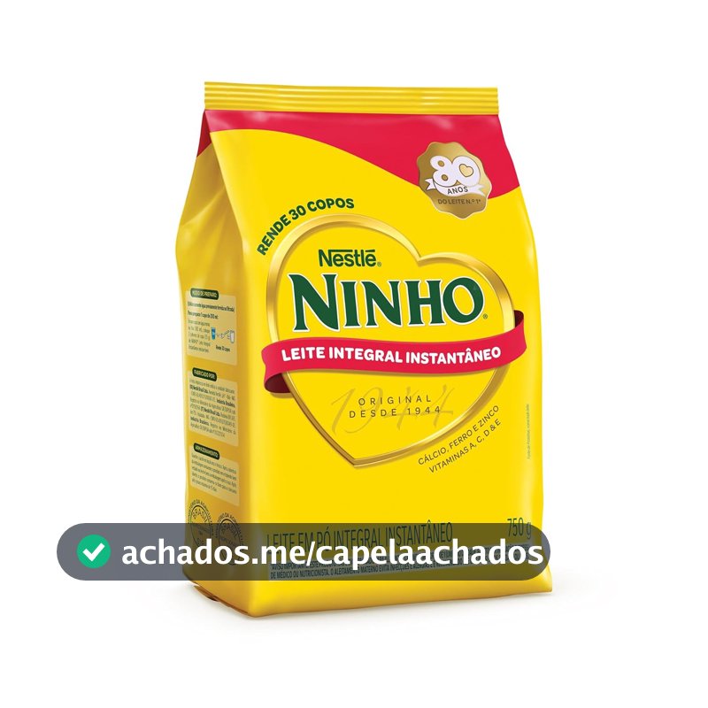 Leite em Pó Ninho Integral Instantâneo Sachê 750g
