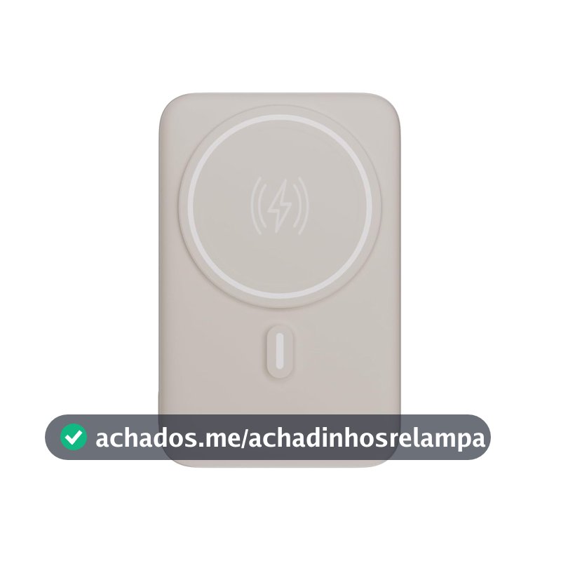Geonav Power Bank, Carregador Portátil Universal por Indução 10.000mAh, Carregamento rápido, Suporte Dobrável, Compatível com MagSafe® PB10MAGOW Off White