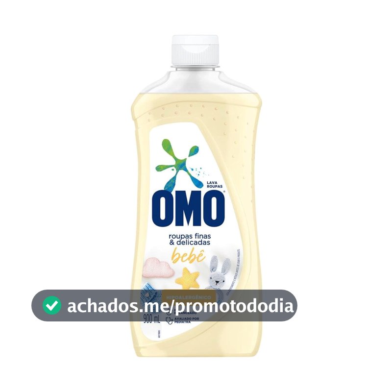 OMO Sabão Líquido Roupas Finas E Delicadas Bebê 900Ml