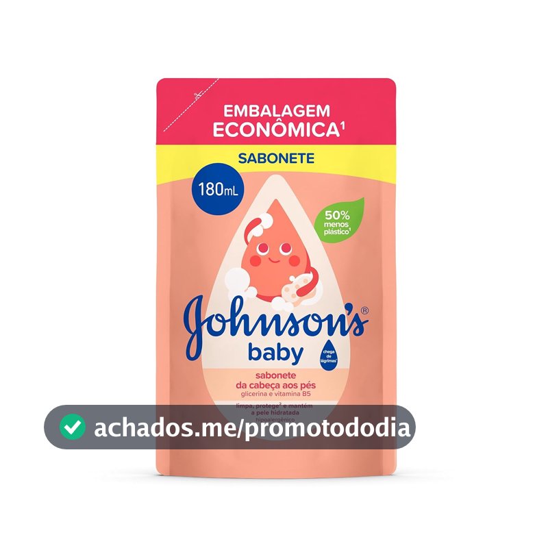 Sabonete Líquido de Glicerina Johnson's Baby, Da Cabeça aos Pés, 180ml