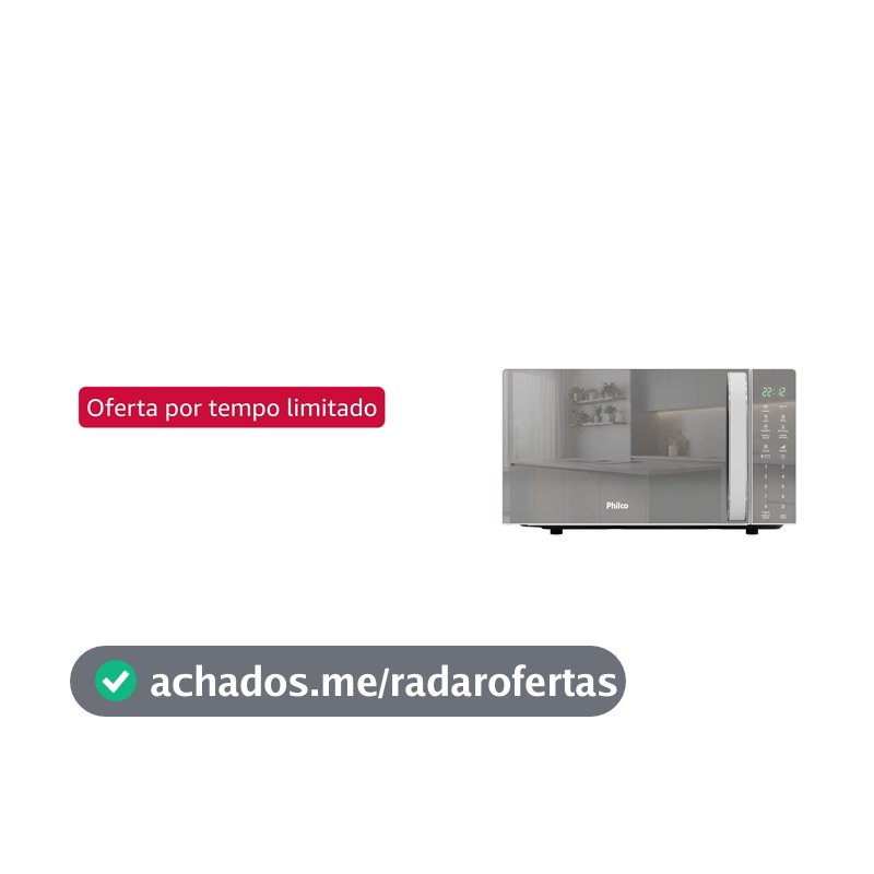 Micro-ondas Philco 20L Espelhado Pintura Limpa Fácil PMO24E 220v