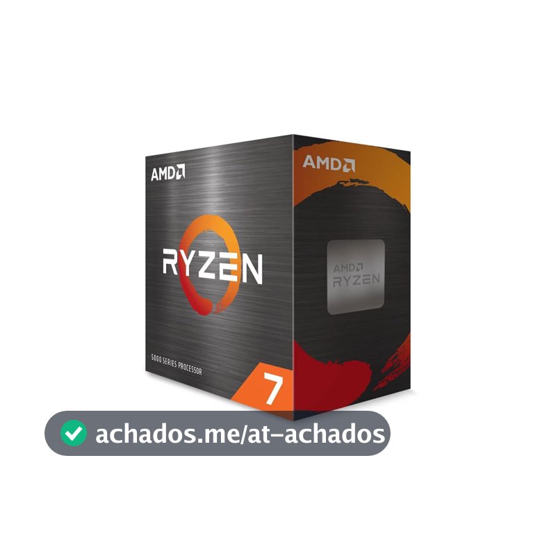 PROCESSADOR AMD RYZEN 7 5700X 3.4GHz (Turbo 4.6GHz) 36MB Cache AM4 100-100000926WOF, Cerâmica Cinza