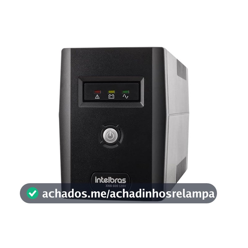 Nobreak Interactive, Intelbras XNB 600 120V, Preto