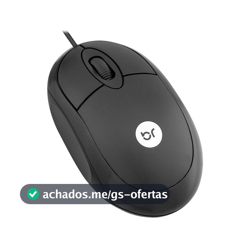 Bright Mouse Standard Preto, Conexão USB