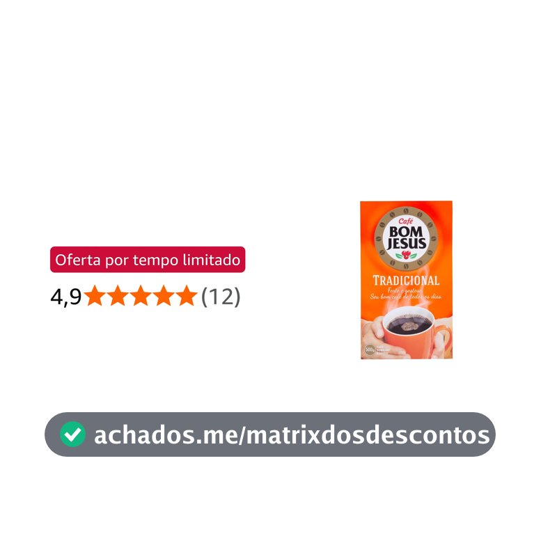 CAFÉ TRADICIONAL 500G - BOM JESUS