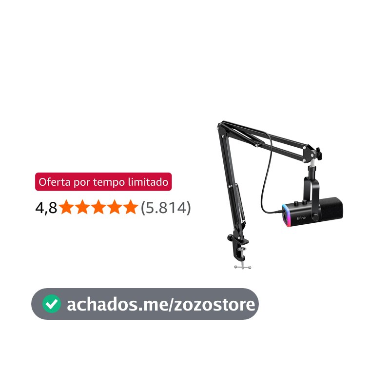 FIFINE AM8T conjunto de microfone para jogos XLR/USB，para PC Podcasting