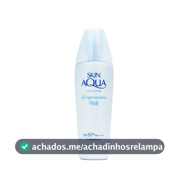 SKIN AQUA® Super Moisture Milk 40g - Protetor Solar Facial sem cor FPS50 com Ácido Hialurônico e Textura Leve