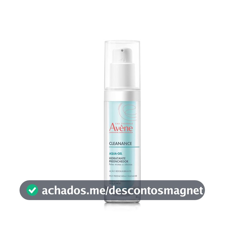 Avène Cleanance Aqua-Gel Hidratante Facial, Hidratante Facial com Niacinamida, P-Refinyl, Monolaurina e Água Termal Avène, Hidrata por 24h, Reduz Poros, Controla a Oleosidade e Uniformiza a Pele, 30g