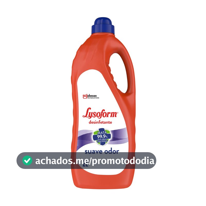 Lysoform Suave Odor, Desinfetante Líquido, Limpeza Casa, 2L