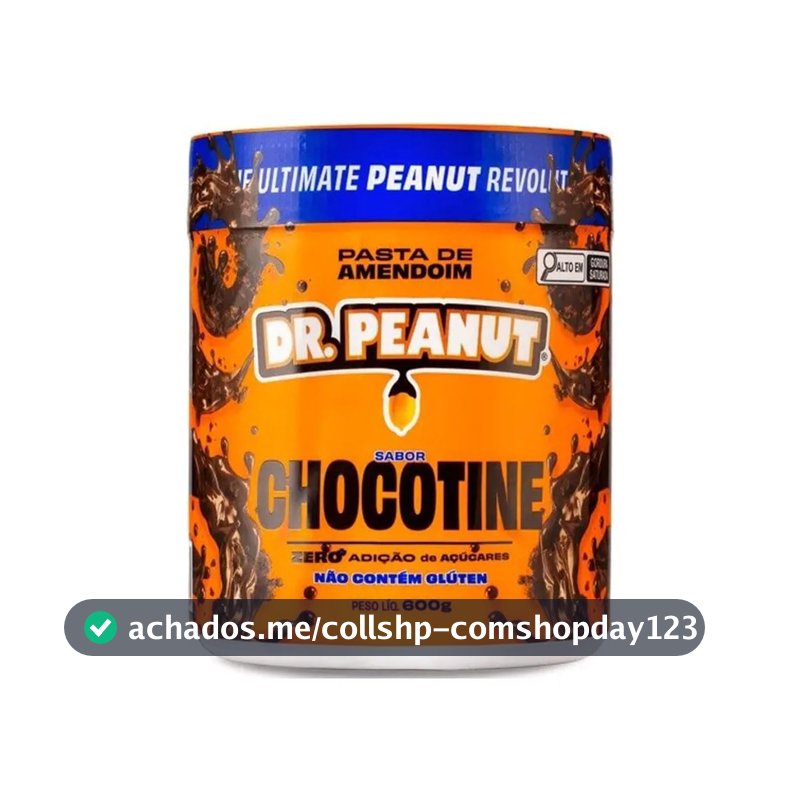 DR. Peanut Pasta de Amendoim Sabor Chocotine, Pote 600g