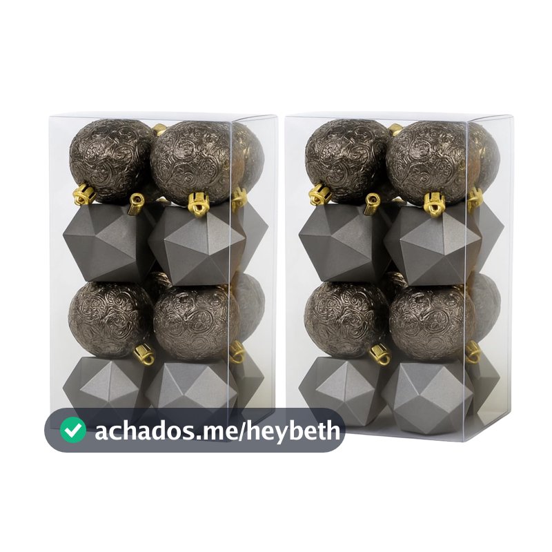 Kit 32 Bolas De Natal Pretas Grandes Decoração Natalina Casa Enfeite Para Arvore Ceia De Natal