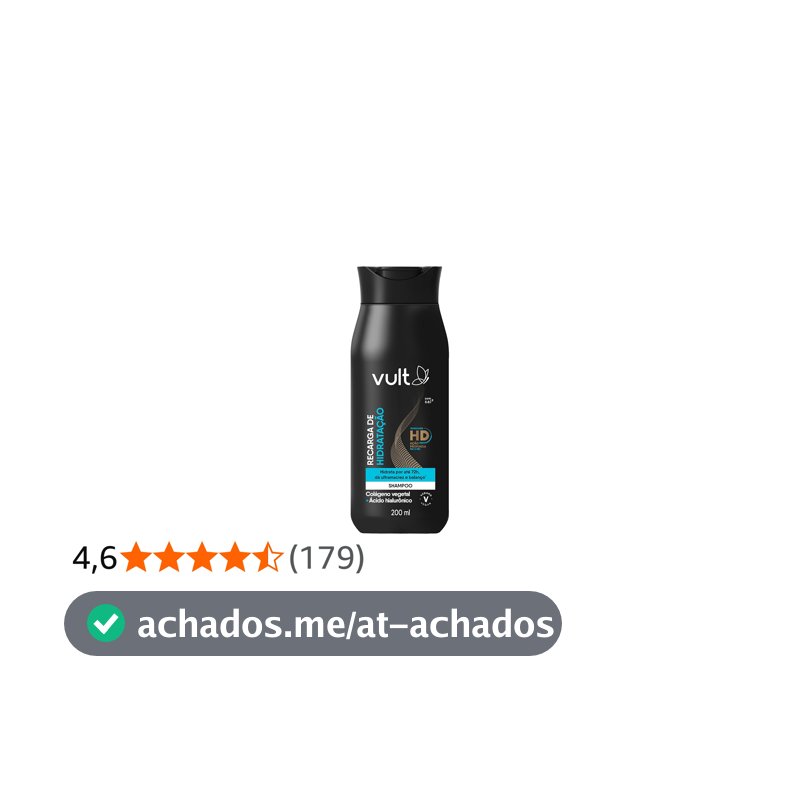 VULT SHAMPOO RECARGA DE HIDRATAÇÃO 200ml