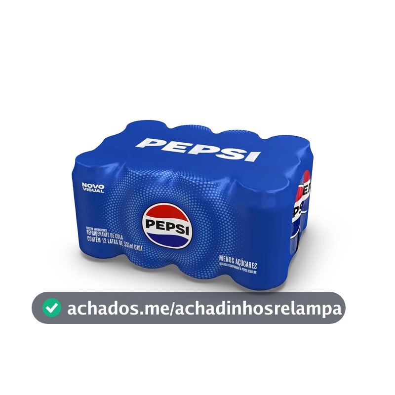 Refrigerante Pepsi, Lata 350ml, Pack com 12 unidades