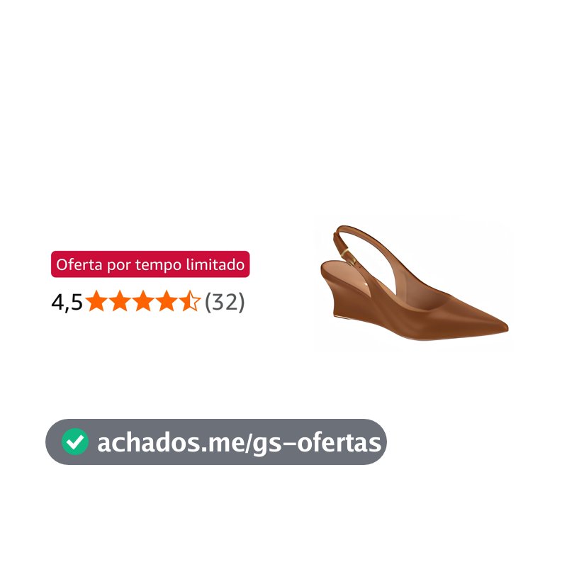 Sapato Feminino Scarpin Slingback Vizzano Salto Anabela Napa Conforto e Estabilidade