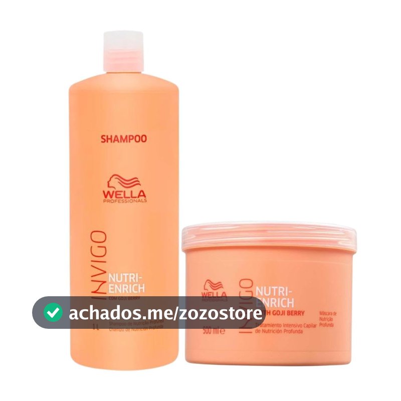 Kit Shampoo e Máscara Wella Nutri Enrich Invigo