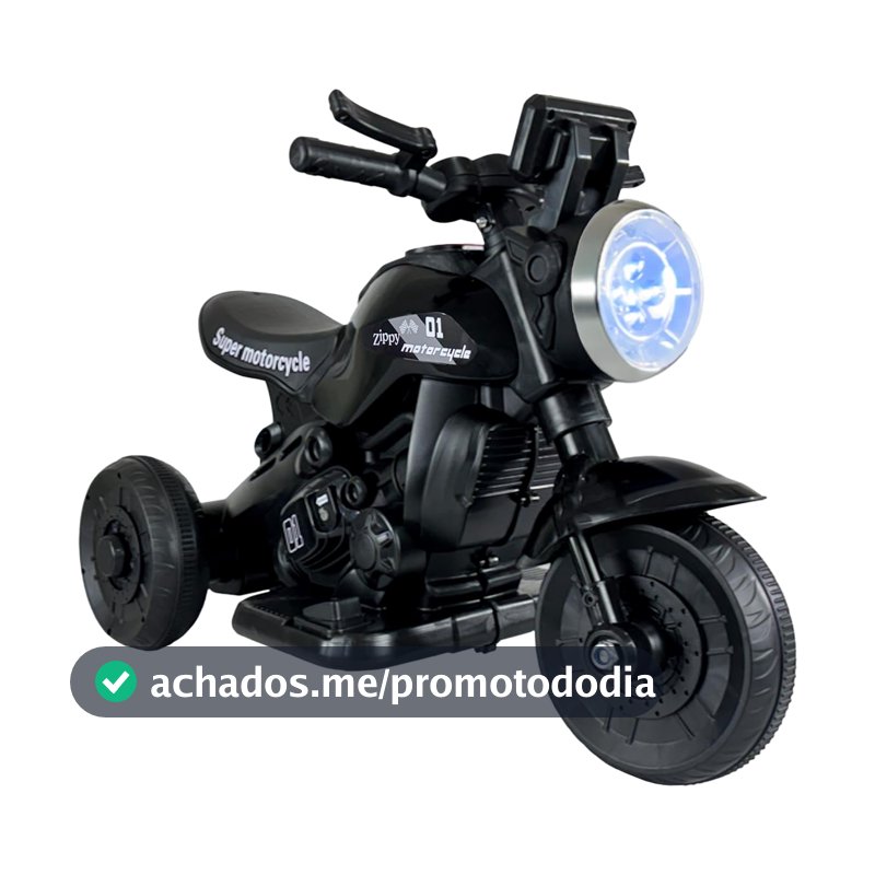 Moto Elétrica Infantil Mini First Custom 6V Zippy Toys (Preto)