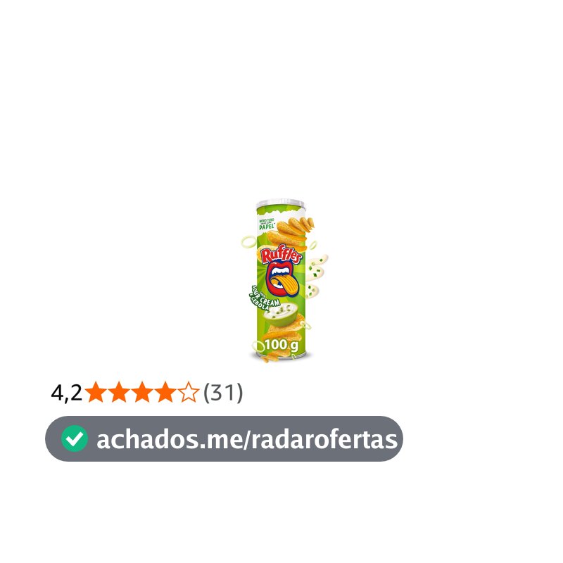 Ruffles Tubo Tira Onda Salgadinho de Batata Sour Cream e Cebola 100g