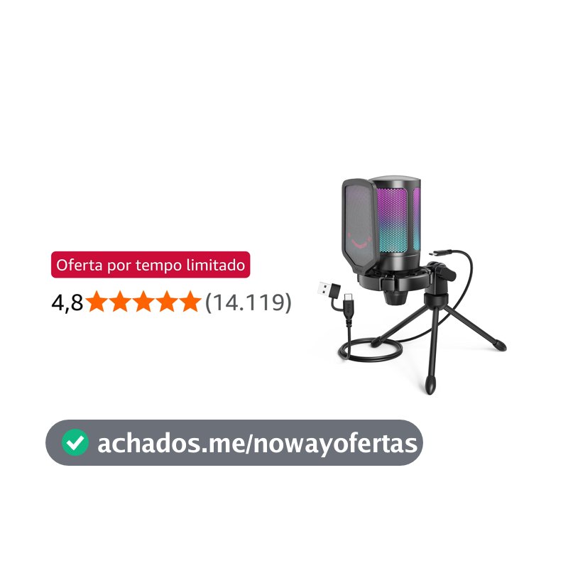 FIFINE A6V Microfone USB Para Jogos Para PS5 PC Para Twitch Podcasts