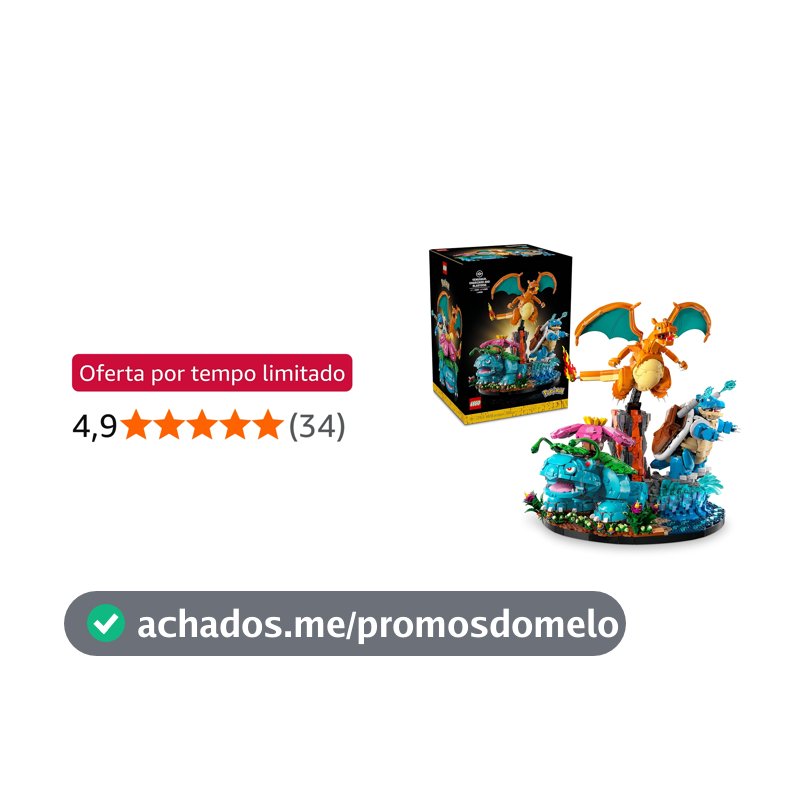 LEGO Pokémon Venusaur, Charizard e Blastoise, Conjunto 72153 (6.838 Peças)