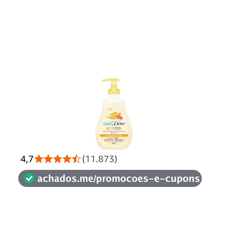 Baby Dove Sabonete Líquido Hidratação Glicerinada 400 ML