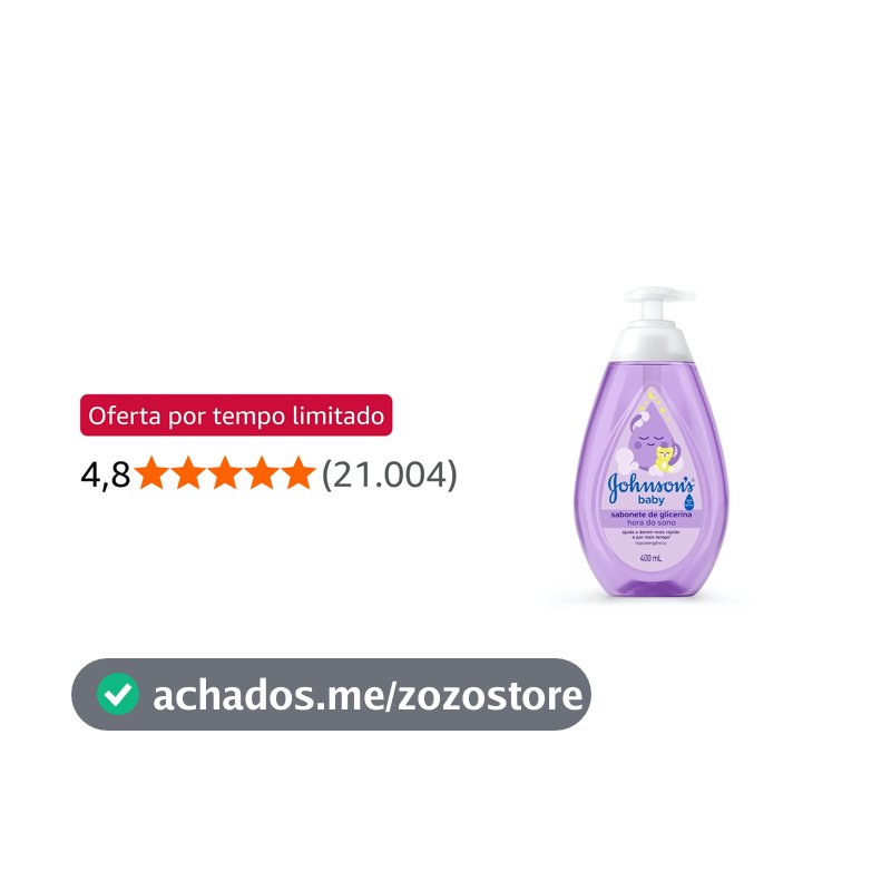 Sabonete Líquido Johnson's Baby Hora do Sono, Lavanda, 400ml