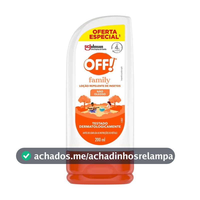 OFF! Family Loção Repelente de Insetos e Mosquitos, 200ml