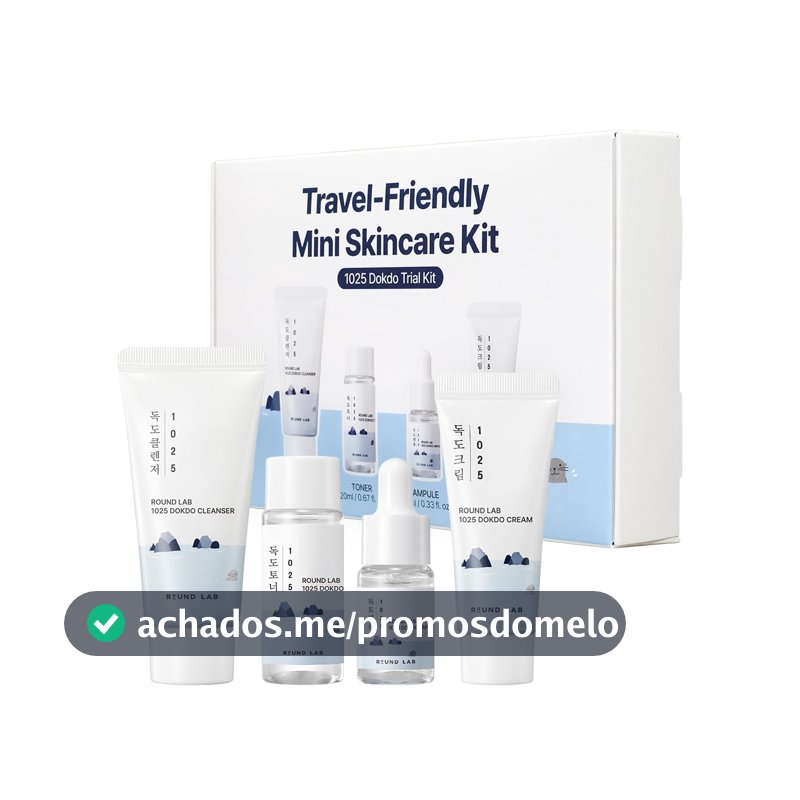 Kit de Cuidados Faciais Round Lab Dokdo Trial, 4 Unidades