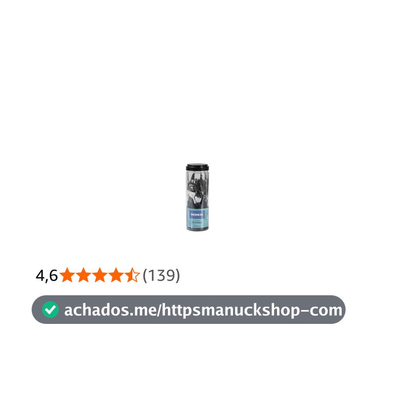 Brinox - Faqueiro 24 Peças em Aço Inox Riviera com Pote de Plástico - Preto