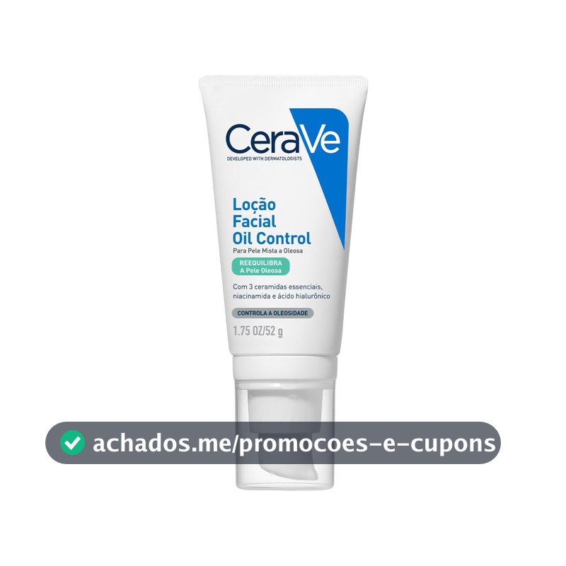 CeraVe Oil Control, Loção Facial Hidratante para Pele Oleosa, 52g