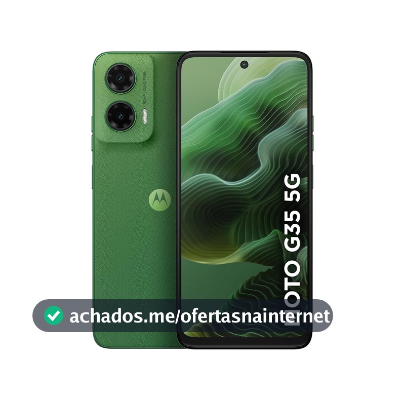 Smartphone Motorola Moto g35 5G - 128GB 4GB RAM+8GB Ram Boost e Camera 50MP com AI NFC Tela 6.7" com Superbrilho - Verde