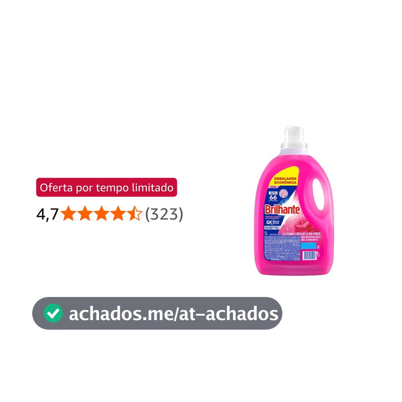 Brilhante Lava-Roupas Líquido Perfume e Cuidado Extraordinário 5L
