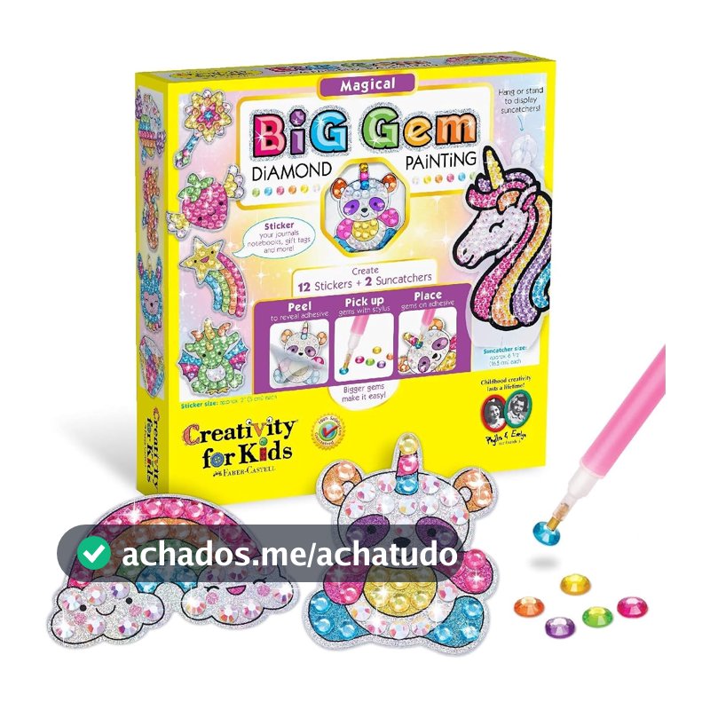 Brinquedo Pintura com Diamantes Mágicos Faber-Castell Creativity For Kids