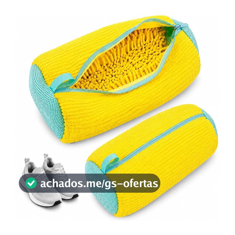 Saco para Lavar Tênis na Máquina de Lavar com Zíper, Protetor Reutilizável para Lavagem de Calçados, Bolsa Protetora para Sapatos e Tênis com Estrutura Respirável