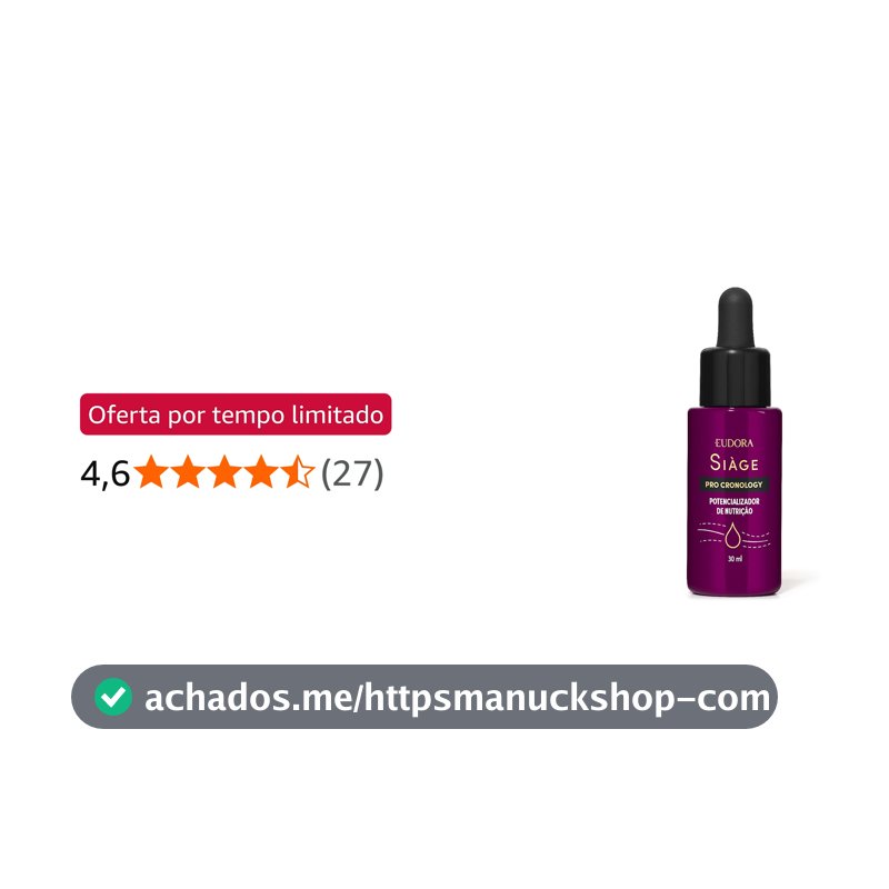 SIAGE AMPOLA CAPILAR NUTRIÇÃO PRO CRONOLOGY 30ml