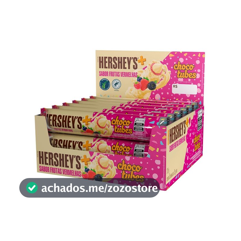 Biscoito Wafer Hershey’s Chocotubes, 25g, Pack com 15 Unidades