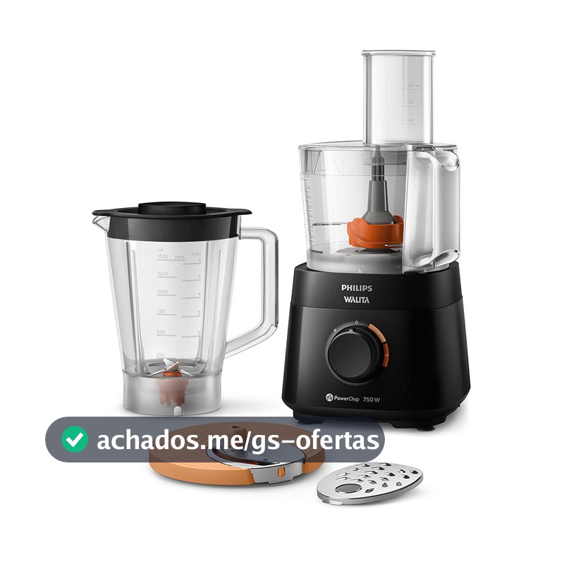 Philips Walita Multiprocessador PowerChop 750, 4 Acessórios, 750W, 220V