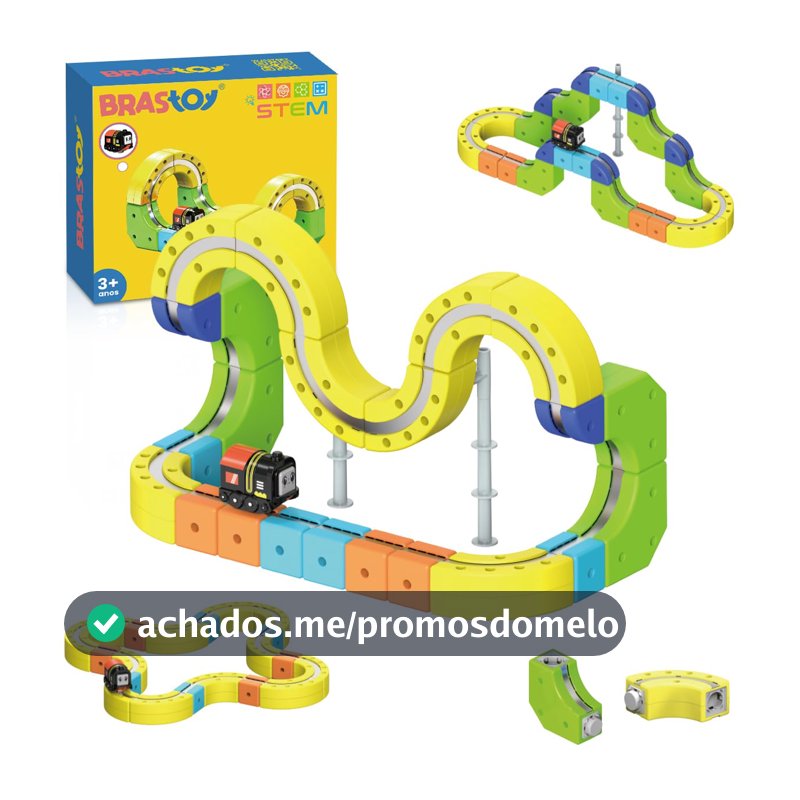Brastoy Blocos de Montar Magnéticos Construção STEM Brinquedo Infantil Educativo (62 Peças)
