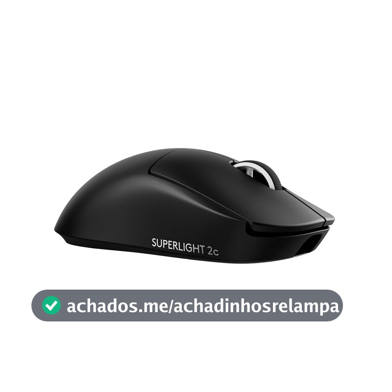 Mouse Gamer sem fio Logitech G PRO X SUPERLIGHT 2c, mouse compacto de 51 g, 5 botões programáveis, carregamento USB-C, sensor de 44K DPI, taxa de atualização de até 8 kHz para PC/Mac - Preto