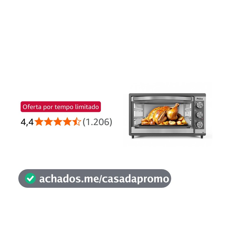 Forno Elétrico Philco 50L Dupla Resistência PFE52P 127V