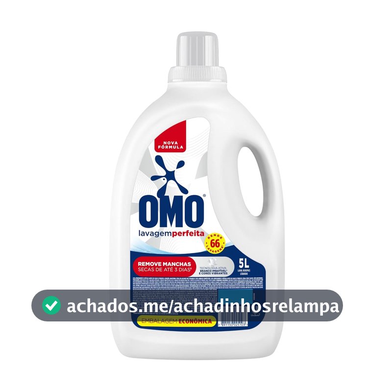 Omo Sabão Líquido Lavagem Perfeita 5l - Tampa pode Variar