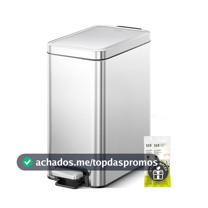 Lixeira com Pedal EKO STELLA SLIM 10L