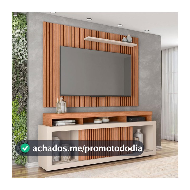 Rack para TV até 70" com Painel 2 Portas Caemmun Aegon